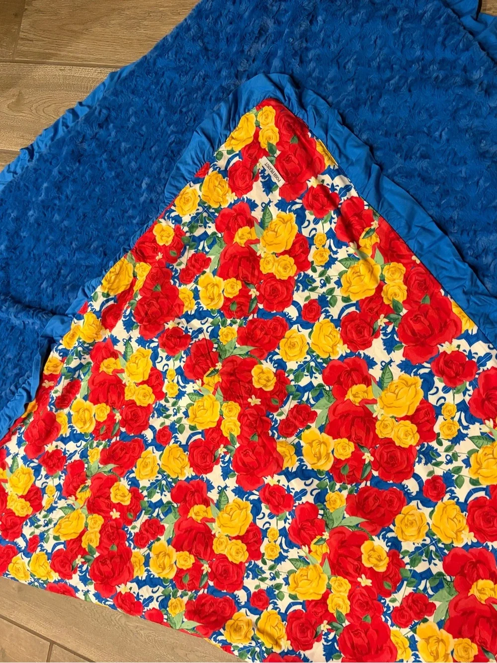 Posh Peanut Rose Dreams & Riley Ruffled Luxette Patoo Blanket